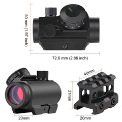 102T RED DOT SIGHT AIRSOFT RED DOT SCOPE WITH HIGH MOUNT RAIL