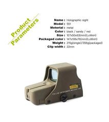 551 Metal Holographic Bright Green & Red Dot Sight